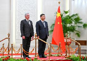 CHINA-BEIJING-XI JINPING-CUBA-PRESIDENT-TALKS (CN)