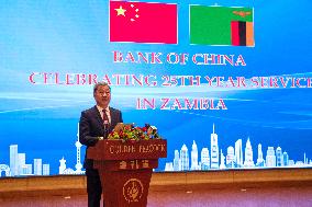 ZAMBIA-LUSAKA-BANK OF CHINA-BANKING SERVICE-25 YEARS-CELEBRATION