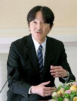 Japanese crown prince on occasion of 57th birthday