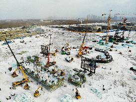 CHINA-HEILONGJIANG-HARBIN-ICE-SNOW WORLD-CONSTRUCTION (CN)