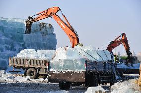 CHINA-HEILONGJIANG-HARBIN-ICE-SNOW WORLD-CONSTRUCTION (CN)