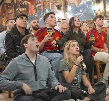 Scene from Spain during football World Cup in Qatar