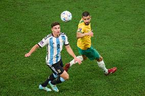 (SP)QATAR-AL RAYYAN-2022 WORLD CUP-ROUND OF 16-ARG VS AUS