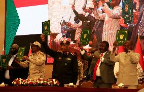 SUDAN-KHARTOUM-POLITICAL FRAMEWORK AGREEMENT-SIGNING