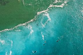 ISRAEL-HADERA-MEDITERRANEAN SEA-SHARKS