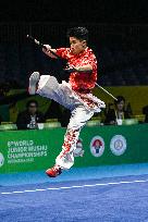 (SP)INDONESIA-TANGERANG-WORLD JUNIOR WUSHU CHAMPIONSHIP-GUNSHU