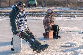 RUSSIA-VLADIVOSTOK-ICE FISHING