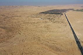 ISRAEL-DIMONA-NEGEV DESERT-AERIAL VIEW