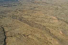 ISRAEL-DIMONA-NEGEV DESERT-AERIAL VIEW