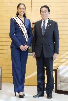 Miss Universe Japan meets PM Kishida
