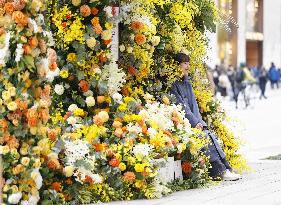 Flower art project in Tokyo