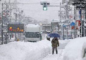 Heavy snow in Niigata