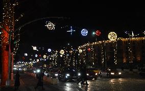 ALBANIA-TIRANA-DECORATIVE LIGHTS