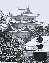 Nagoya Castle in snow