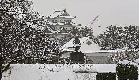 Nagoya Castle in snow