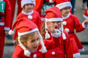 NORTH MACEDONIA-SKOPJE-CHRISTMAS-SANTA RACE