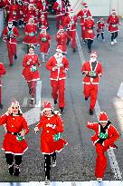 NORTH MACEDONIA-SKOPJE-CHRISTMAS-SANTA RACE