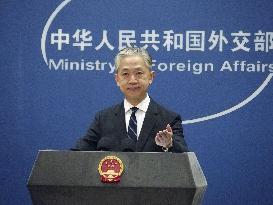 Chinese Foreign Ministry spokesman Wang