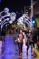 INDONESIA-JAKARTA-DECORATIVE LIGHTING-NEW YEAR