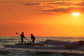 MIDEAST-GAZA CITY-SUNSET