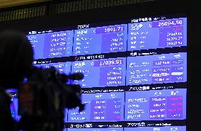 Tokyo stock market's last trading day of 2022