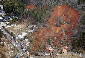 Landslide hits houses in northeastern Japan