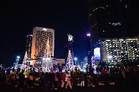 INDONESIA-JAKARTA-CAR FREE NIGHT-NEW YEAR