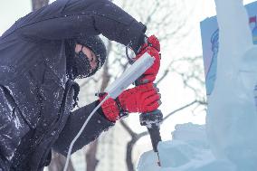 CHINA-HARBIN-ICE SCULPTURE COMPETITION (CN)