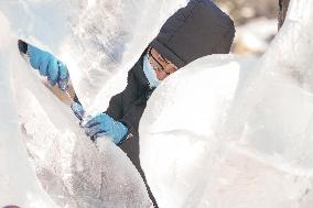 CHINA-HARBIN-ICE SCULPTURE COMPETITION (CN)