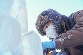 CHINA-HARBIN-ICE SCULPTURE COMPETITION (CN)