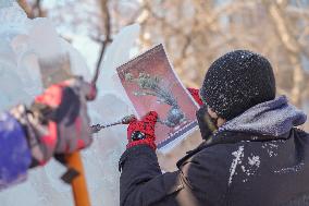 CHINA-HARBIN-ICE SCULPTURE COMPETITION (CN)