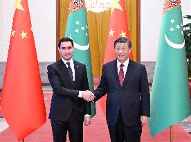 CHINA-BEIJING-XI JINPING-TURKMEN PRESIDENT-TALKS (CN)