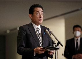 Japan PM Kishida after call with Ukraine's Zelenskyy