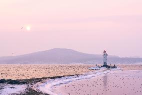 RUSSIA-VLADIVOSTOK-SUNRISE OVER LIGHTHOUSE