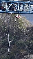 Bungee jumping in eastern Japan