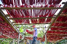 INDONESIA-TANGERANG-INCENSE STICK-PRODUCTION