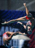 (SP)HUNGARY-BUDAPEST-FINA WORLD CHAMPIONSHIPS-ARTISTIC SWIMMING-WOMEN TEAM HIGHLIGHT-PRELIMINARY