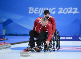 (SP)CHINA-BEIJING-WINTER PARALYMPICS-WHEELCHAIR CURLING-ROUND ROBIN SESSION-LAT VS KOR (CN)