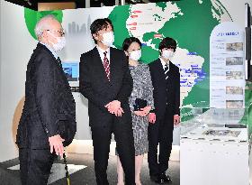 Crown Prince Fumihito visits emigration museum