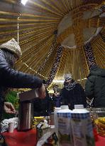 Kazakh yurt in Ukraine's Bucha
