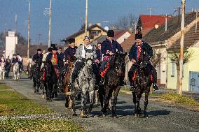 CROATIA-BISTRINCI-CARNIVAL-HORSE RIDING