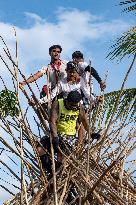 INDONESIA-BALI-MEKOTEK TRADITION-KUNINGAN DAY