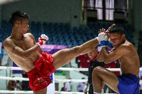 (SP)MYANMAR-YANGON-TRADITIONAL BOXING COMPETITION