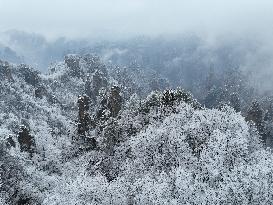 CHINA-HUNAN-ZHANGJIAJIE-SNOW-SCENERY (CN)
