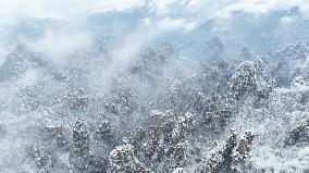 CHINA-HUNAN-ZHANGJIAJIE-SNOW-SCENERY (CN)