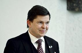 Speaker of the Parliament Andreas Norlen visiting Finland
