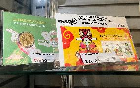 AUSTRALIA-MELBOURNE-YEAR OF THE RABBIT-STAMPS-COMMEMORATIVE COINS-ISSUE