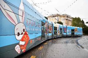 ITALY-ROME-TRAM-YEAR OF THE RABBIT