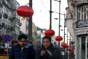 PORTUGAL-LISBON-CHINESE LUNAR NEW YEAR-DECORATIONS