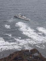 Marine agency patrol boat runs aground